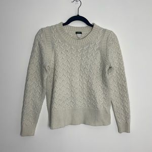 J crew women's white sweater size small